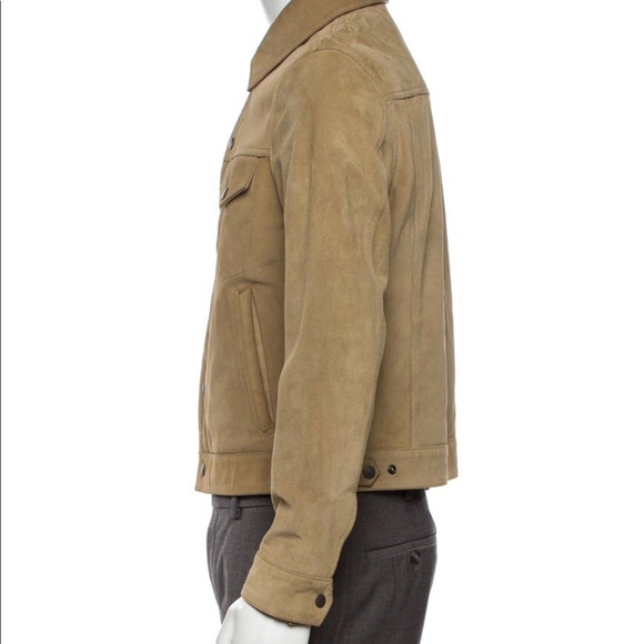rag & bone suede trucker jacket
